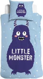 Little Monster Dekbedovertrek Little monster - blauw 140x200cm