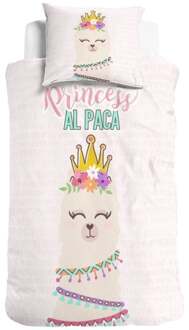 Little Monster Dekbedovertrek Princess Al Paca - roze 140x200cm