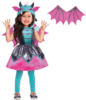 Little Mystic Dragon Kostuum Meisje Roze, Blauw, Multikleur - Print