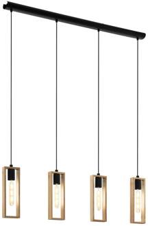 Littleton Hanglamp - E27 - 116 cm - Zwart/Bruin