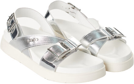 Liu Jo 4A4727EX257 Vrouwen Platform Sandalen Zilver - EU 37