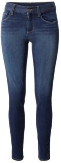Liu Jo Blauwe Jeans met Hoge Taille en Skinny Pijpen Liu Jo , Blue , Dames - W26,W28,W31,W24,W29,W25,W27,W30,W33,W32