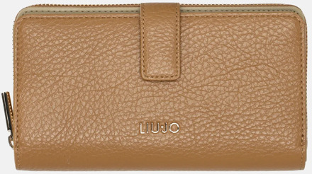 Liu Jo Caliwen ritsportemonnee ziparound XL nut Bruin