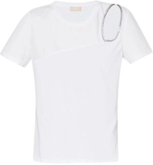 Liu Jo Casual Katoenen T-shirt in Verschillende Kleuren Liu Jo , White , Dames - M,S