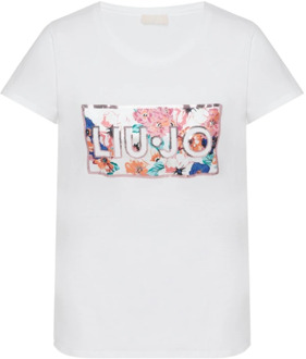 Liu Jo Casual T-shirt voor mannen en vrouwen Liu Jo , White , Dames - L,M,S,Xs