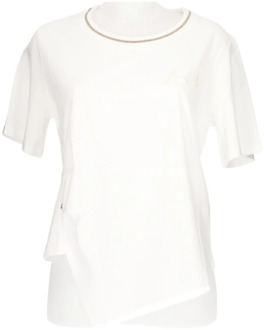 Liu Jo Casual T-shirt voor mannen en vrouwen Liu Jo , White , Dames - L,S,Xs,2Xs