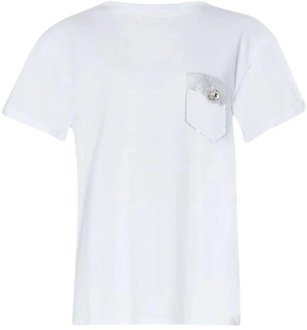 Liu Jo Casual T-shirt voor mannen en vrouwen Liu Jo , White , Dames - M,S,Xs