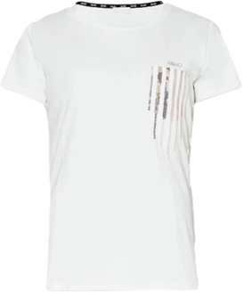 Liu Jo Casual T-shirt voor vrouwen Liu Jo , White , Dames - Xl,L,M,S,Xs,2Xs