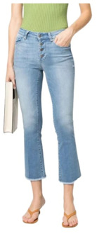 Liu Jo Crop Flare Jeans - Regular Fit Liu Jo , Blue , Dames - W29,W33,W27,W25,W31,W26,W30,W28