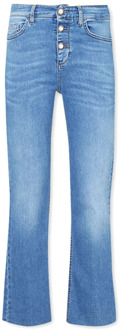Liu Jo Denim Cropped Jeans Liu Jo , Blue , Dames - W32,W33,W29,W31,W30