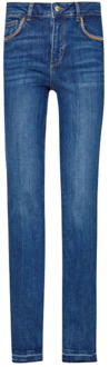 Liu Jo Denim Ketting Hoge Taille Jeans Liu Jo , Blue , Dames - W31,W26,W30,W27,W24,W29,W25,W28