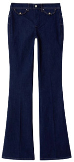 Liu Jo Flare Jeans in ruwe denim met hoge taille Liu Jo , Blue , Dames - W30,W31