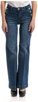 Liu Jo Flare Jeans met knopen Liu Jo , Blue , Dames - W31,W30