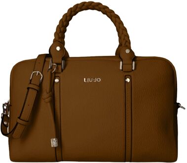 Liu Jo Fluida Boston Bag tabacco schoudertas dames Cognac - H 25 x B 37 x D 16 cm