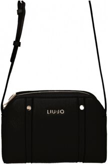 Liu Jo Fluida crossover crossbody tas nero Zwart
