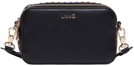 Liu Jo Glamoureuze Zwarte Handtas met Gouden Details Liu Jo , Black , Dames - ONE Size