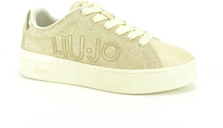Liu Jo Glitter Sneakers voor Vrouwen Liu Jo , Beige , Dames - 37 Eu,39 Eu,38 Eu,40 EU