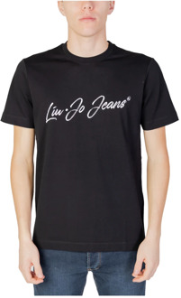 Liu Jo Heren T-Shirt Herfst/Winter Collectie Liu Jo , Black , Heren - 2Xl,Xl,L,M,S