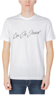 Liu Jo Heren T-Shirt Herfst/Winter Collectie Liu Jo , White , Heren - 2Xl,Xl,L,M,S