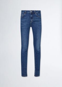 Liu Jo High-rise bottom up skinny jeans dark Blauw - 25