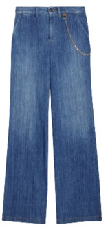 Liu Jo Hoge taille New Flare Denim Jeans Liu Jo , Blue , Dames - W26,W31,W28,W30,W32