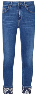 Liu Jo Hoge Taille Skinny Jeans Liu Jo , Blue , Dames - W31,W28,W29,W30,W26,W24,W27,W32