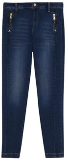 Liu Jo Hoge taille skinny jeans met ritssluiting Liu Jo , Blue , Dames - W26,W24