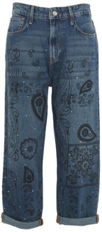Liu Jo Jeans met paisley print en opgerolde manchetten Liu Jo , Blue , Dames - W26,W27