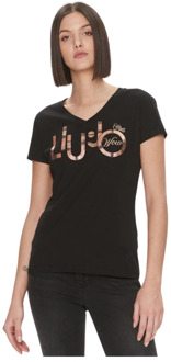 Liu Jo Klassiek T-Shirt Liu Jo , Black , Dames - Xs,2Xs