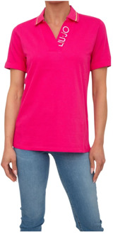 Liu Jo Klassiek T-shirt voor dagelijks gebruik Liu Jo , Pink , Dames - L,M,S,Xs,2Xs