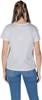 Liu Jo Kristal T-shirt Korte Mouwen Ronde Hals Wit - L