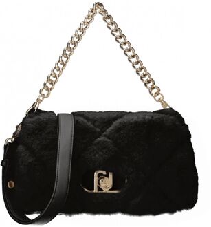 Liu Jo lapuffy schoudertas nero Zwart