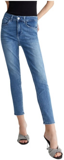 Liu Jo Lichtblauwe High-rise Skinny Jeans Liu Jo , Blue , Dames - W25,W27,W32,W30,W26,W31,W33,W29