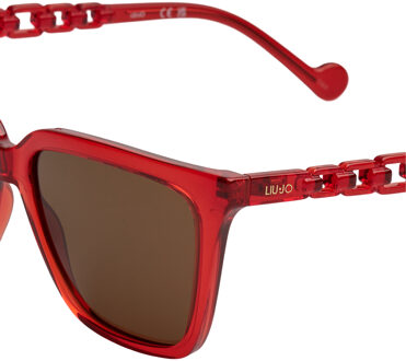Liu Jo LJ780S Vierkante Zonnebril voor Vrouwen - maat Rood