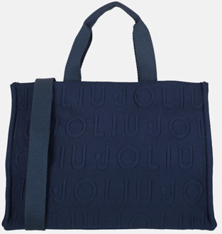 Liu Jo Logo handtas sky blue Blauw
