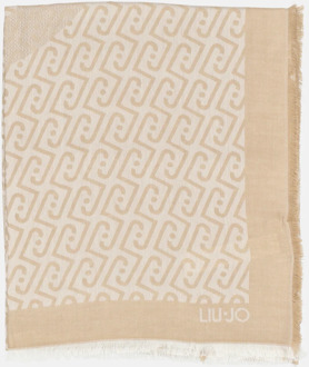 Liu Jo Logo sjaal sabbia Beige