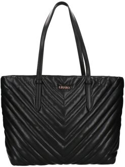 Liu Jo Lunny Shopping Bag nero schoudertas dames Zwart