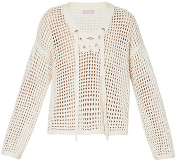Liu Jo Luxe Sweater Bianco Lan Liu Jo , White , Dames - L,M