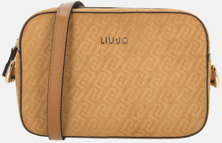 Liu Jo Manhattan camera case crossbody tas M bedrukt sequoia Bruin