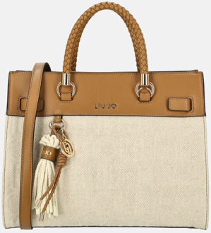 Liu Jo Manhattan tote shopper bedrukt M naturale Beige - No Size