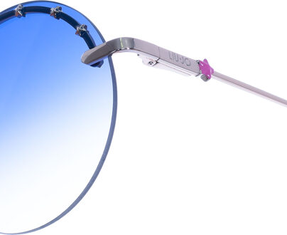 Liu Jo Metalen zonnebril met ronde vorm LJ3100S dames Zilver