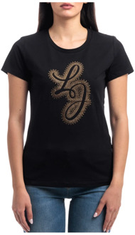 Liu Jo Mode T-shirt Liu Jo , Black , Dames - L,Xs