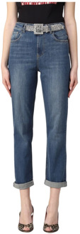 Liu Jo Moderne Fit Hoge Taille Cropped Jeans Liu Jo , Blue , Dames - W25,W26,W29,W27