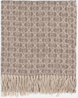 Liu Jo monogram sjaal desert taupe
