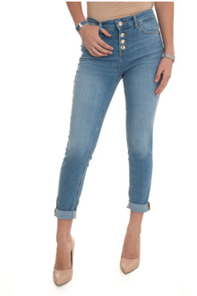 Liu Jo Monroe Denim Jeans met Hoge Taille Liu Jo , Blue , Dames - W26,W28,W27,W30,W25,W32,W33,W29