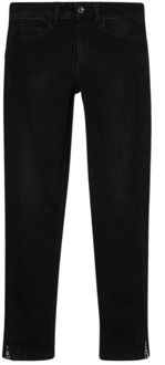 Liu Jo Nieuwe Stijlvolle Spacchetto Jeans met Logo Liu Jo , Black , Dames - W30