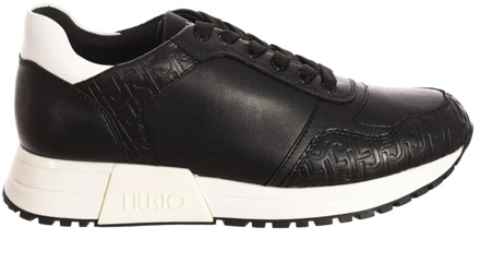 Liu Jo Originele Design Sneakers met Platte Veters Liu Jo , Black , Dames - 36 Eu,37 EU