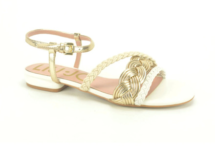Liu Jo Platte sandalen in beige en goud Liu Jo , Beige , Dames - 39 Eu,36 EU