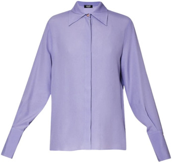 Liu Jo Stijlvol Wit Overhemd Liu Jo , Purple , Dames - M