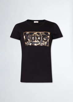 Liu Jo T-shirt print sequins Zwart - L